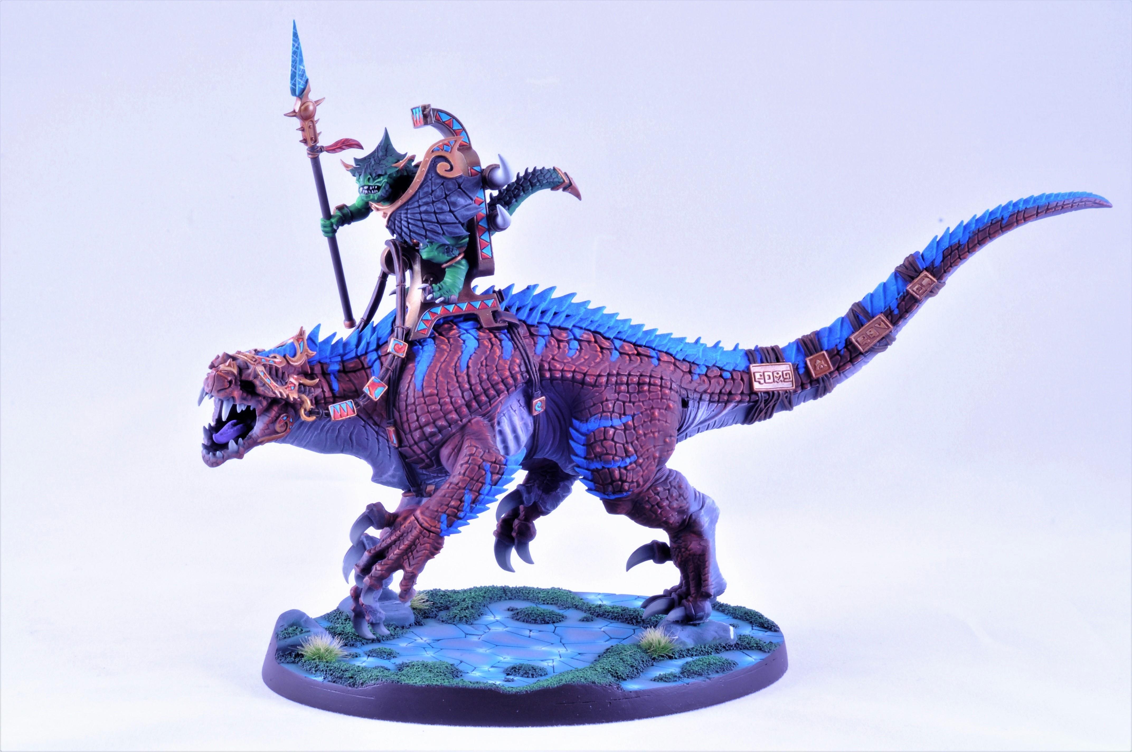 Figurines Warhammer Old World - Seraphon Saurus Guerriers Lance - Démontées Non Peintes